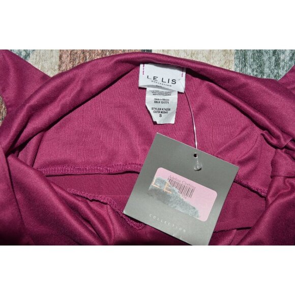 NWT Le Lis Magenta Purple Square Neck Sleeveless Bodysuit Womens Size Small - Picture 4 of 7